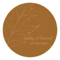 Oak Leaf Autumn Wedding Envelope Seal