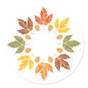 Oak Leaf Circle stickers