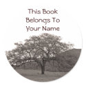 Oak Tree Bookplate stickers