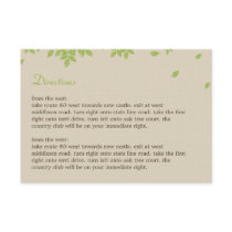 Oak Tree Directions Card
