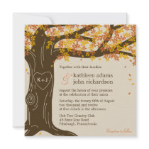 Oak Tree Fall Wedding Invitation