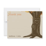 Oak Tree Fall Wedding Thank You Card