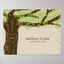 Oak Tree Personalised Wall Art Posters