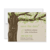 Oak Tree Save The Date Card Custom Invitations