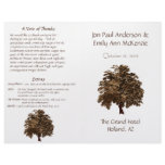 Oak Tree Wedding Program flyers