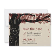 Oak Tree Wedding Save The Date Card Invites