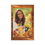 Oak wood photo illusion canvas wrapped print