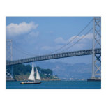 Oakland Bay Bridge with sailboat, San Francisco, C Postcards