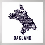 Oakland Typographic Map posters