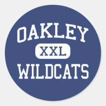 Oakley Wildcats Middle School Oakley Kansas Round Stickers