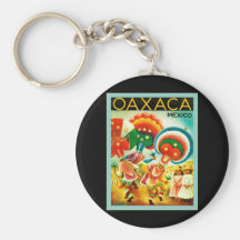 Oaxaca ~ Mexico ~ Vintage Travel Key Chain