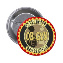 OB/GYN BADGE FEMALE DOCTOR LOGO PINBACK BUTTONS