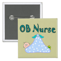 OB Nurse Gifts, Baby in Blanket--Adorable Button