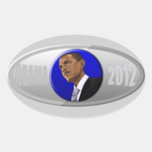 Obam 2012 Vote Obama Oval Sticker