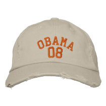OBAMA 08 EMBROIDERED HATS