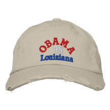Obama '08 Louisiana Hat Embroidered Hats