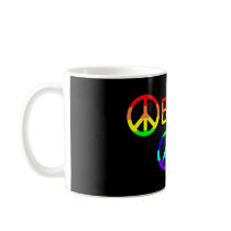 Obama 08 Rainbow Peace Sign Mugs