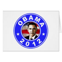 Obama 2012 - Blue Greeting Card