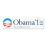 Obama 2012 bumper sticker