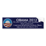 Obama 2012 bumper stickers