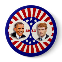 Obama 2012 Kennedy Coat Tail Button