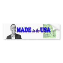 Obama 2012 Made in USA Bumper Stickers