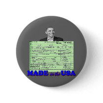 Obama 2012 Made in USA Pinback Buttons