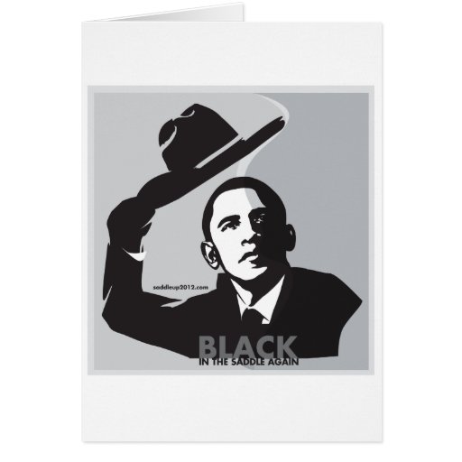 Obama 2012 Oakland Raiders, Black in the Saddle Card