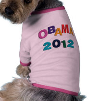 Obama 2012 Refrigerator Alphabet Magnet Dog Shirt