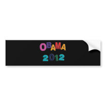 Obama 2012 Refrigerator Alphabets Bumper Sticker