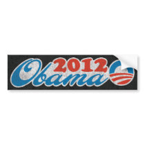 Obama 2012 Vintage Bumper Sticker