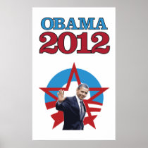Obama 2012 White Poster