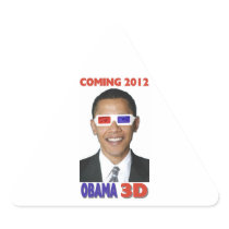 Obama 3D Triangle Stickers