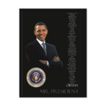 Obama - 44th President Post Card