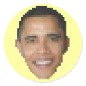 Obama (8-bit) stickers
