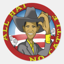 Obama All Hat No Cattle Sticker