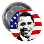 Obama American Flag Button