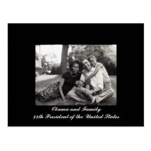 Obama and Family 44th President of the USA Post Card