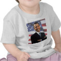 Obama and the American Flag t-shirts