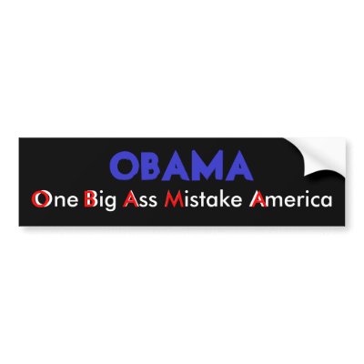Obama anti-obama bumper sticker by faithhopeandpolitics