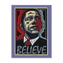 Obama Believe Post Card