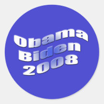 obama biden 2008 round stickers