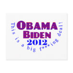 Obama Biden 2012 BFD Postcard