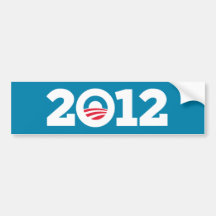 Obama / Biden 2012 (White on Blue) Bumper Stickers