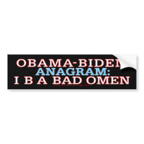 Obama-Biden Bad Omen Bumper Sticker