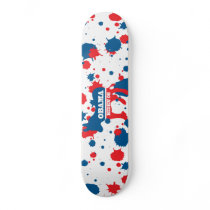 Obama-Biden Paint Skateboard