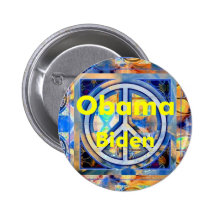 Obama Biden PEACE Button