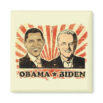 Obama Biden Portraits Magnet
