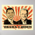 Obama Biden Portraits Print
