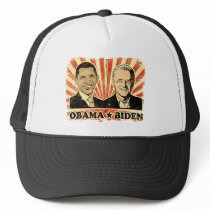 Obama Biden Portraits Trucker Hat